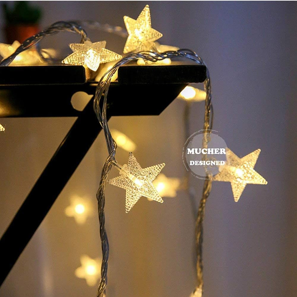 String Lights Star Fairy Lights with 6M 40 LED Decorative Lighting for Anywhere (Multicolor)