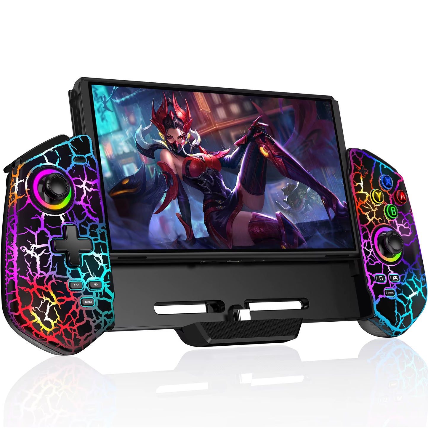 JC302 Switch Controller Wireless Switch Pro Controller Handheld with Hall Effect Sticks Large Handle Controller for Switch/Oled