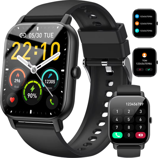 Jxrev Smart Watch, 1.85" Sports Watch for IP68 Waterproof, 110+ Sport Modes, Fitness Activity Tracker, Ultra Thin Watch.