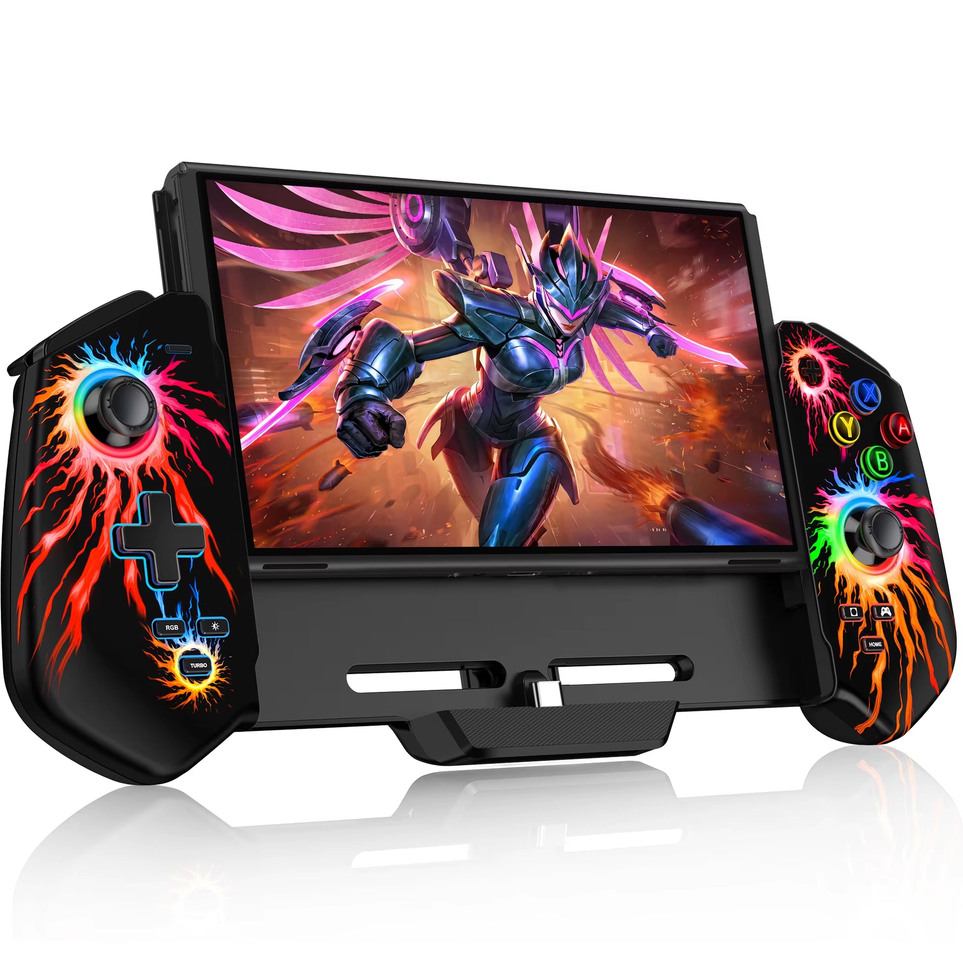 JC302 Switch Controller Wireless Switch Pro Controller Handheld with Hall Effect Sticks Large Handle Controller for Switch/Oled