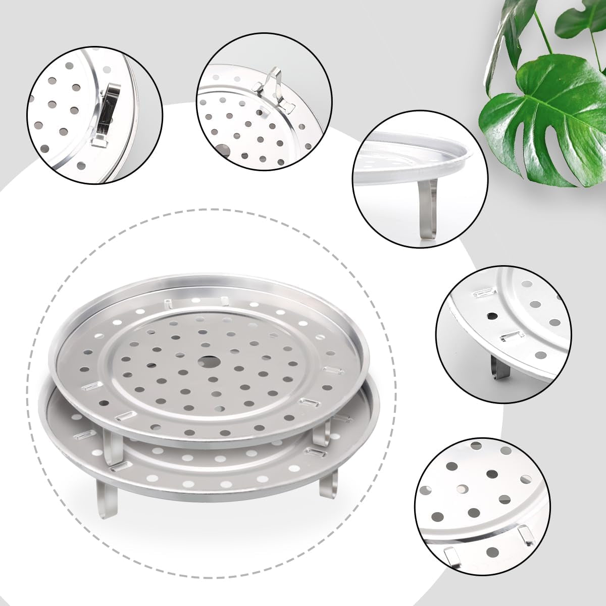 Brand Steam Rack - 20Cm and 22Cm Multifunction Stainless Steel Removable Legs Steaming Stand Holder for Pots and Pans