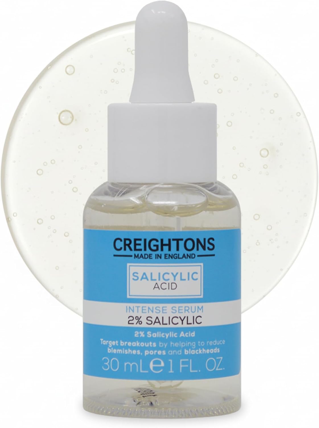 Creightons Salicylic Acid Intensive Serum with 2% Salicylic Acid (30ml) - Fights breakouts by helping reduce impurities, pores and blackheads for a purer, more radiant complexion.