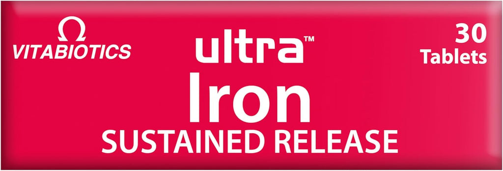 Iron Tablets Supplement, Boosts Energy, Vitality, Power and Immunity and Supports Against Anemia, Tiredness and Fatigue with Added Vitamin C Vitamin B12 and Folic Acid (Vitamin B9), Vitabiotics Ultra