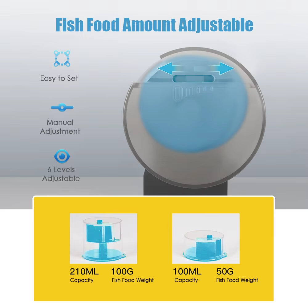 Aquarium Automatic Fish Feeder Fish Tank Timer Feeder Electric Adjustable Fish Food Dispenser Manual/ Automatic Feeding