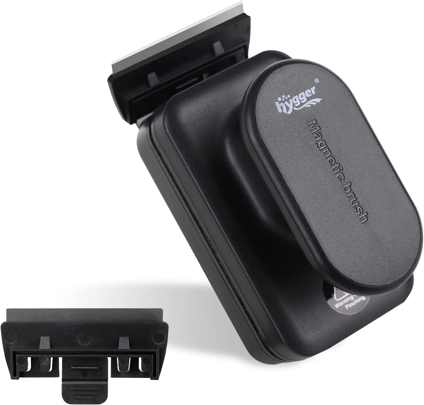 Aquarium Magnet Cleaner Brush,Fish Tank Cleaning Brush, Floating Magnet Aquarium Cleaner Fish Tank Scraper Cleaner with Two Detachable Scraper Suitable for Freshwater and Saltwater