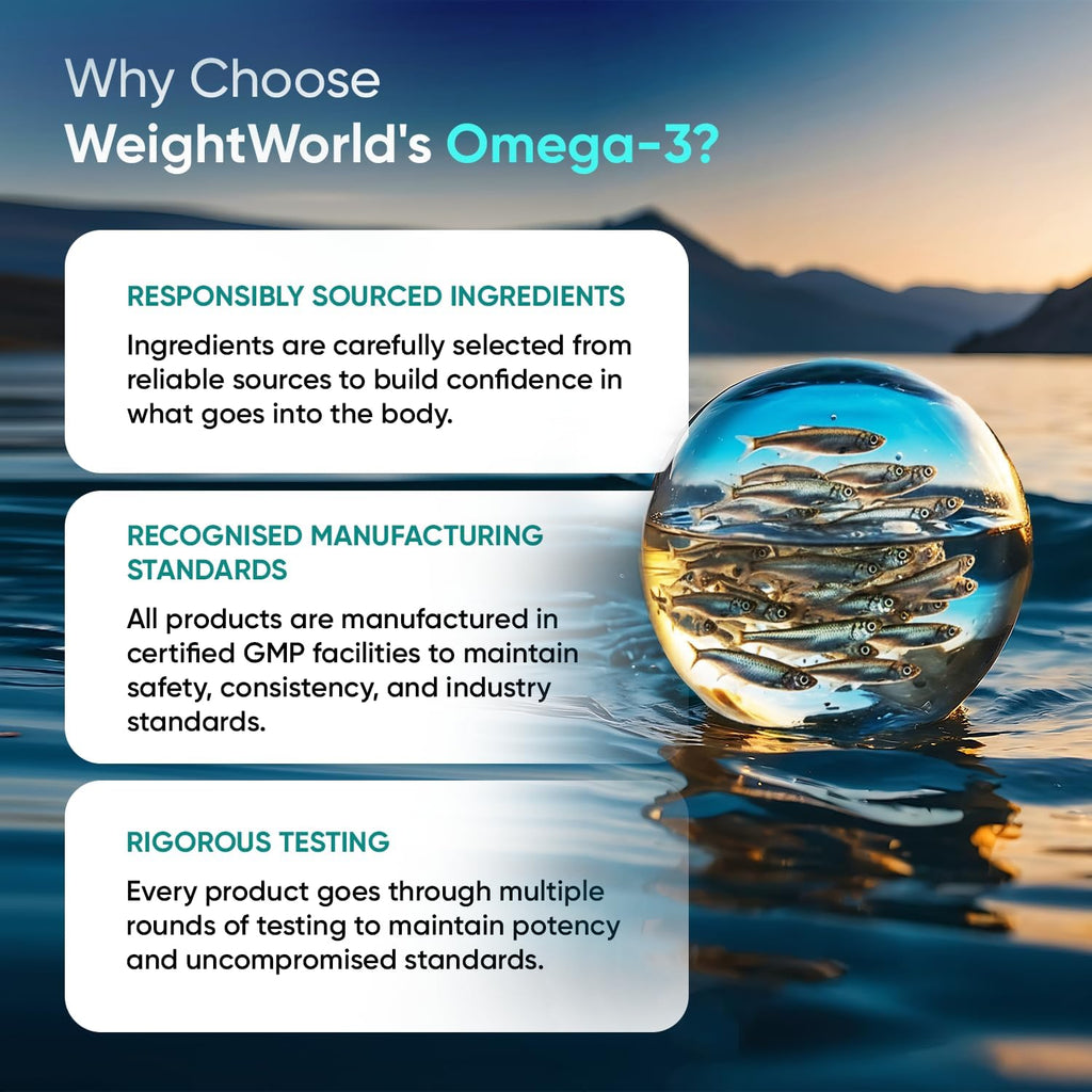 Omega 3 Fish Oil 2000mg - 240 Softgels (4 Months Supply) - 660mg EPA & 440mg DHA - Omega 3 Fatty Acids Supplements - Fish Oil Capsules - Made in the UK - Gluten-Free & Lactose-Free Capsules