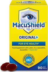 MacuShield Original Plus Capsules - 90-Day Pack, Eye Health Supplement* with Lutein Zeaxanthin and Meso-Zeaxanthin + Vitamin B2 (Riboflavin) which Helps Maintain Normal Vision