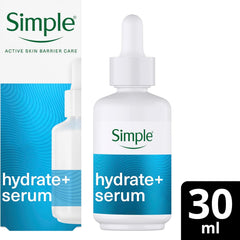 Simple Hydrate+ 3% Hyaluronic Acid + Vitamin B5 Face Serum skin care suitable for daily use on all skin types for hydrated, softer skin 30 ml