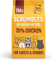 Scrumbles All Natural Dry Cat Food with 75% Chicken, High Protein Food For Adults And Seniors, 2.5Kg,package may vary