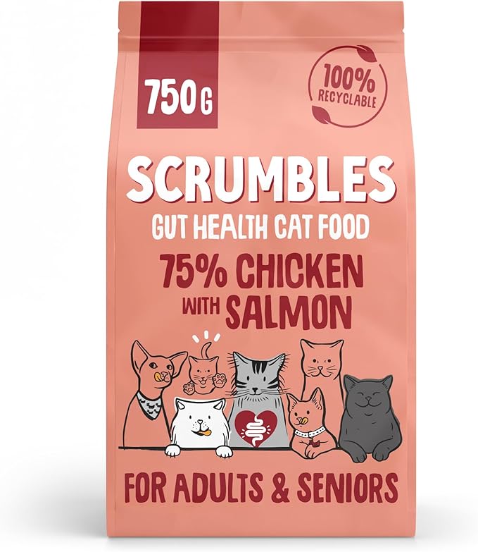 Scrumbles All Natural Dry Cat Food with 75% Chicken, High Protein Food For Adults And Seniors, 2.5Kg,package may vary