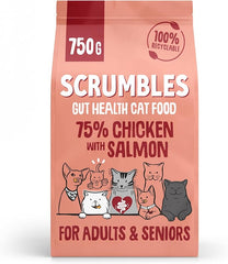 Scrumbles All Natural Dry Cat Food with 75% Chicken, High Protein Food For Adults And Seniors, 2.5Kg,package may vary