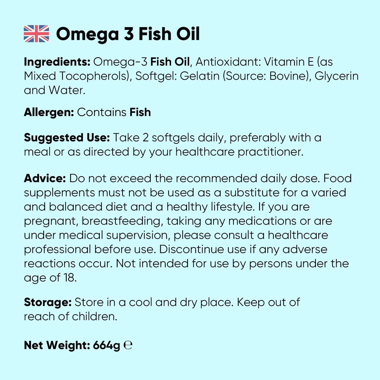 Omega 3 Fish Oil 2000mg - 240 Softgels (4 Months Supply) - 660mg EPA & 440mg DHA - Omega 3 Fatty Acids Supplements - Fish Oil Capsules - Made in the UK - Gluten-Free & Lactose-Free Capsules