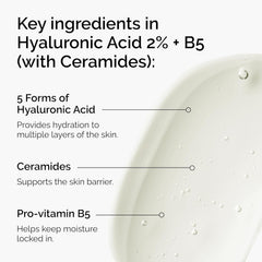 The Ordinary Hyaluronic Acid 2% + B5 (with Ceramides), Multi-Depth Hydration Serum for Plumper, Smoother Skin, 30ml