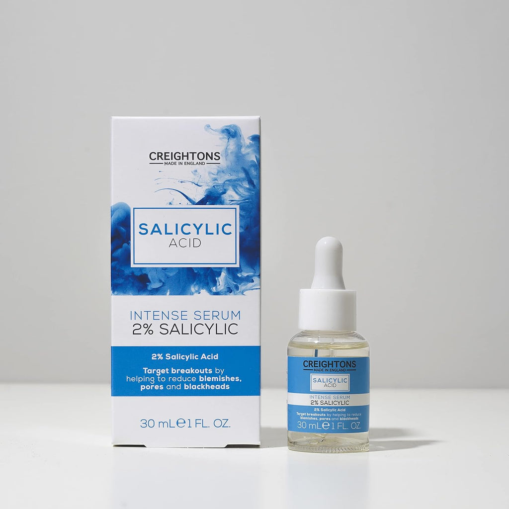 Creightons Salicylic Acid Intensive Serum with 2% Salicylic Acid (30ml) - Fights breakouts by helping reduce impurities, pores and blackheads for a purer, more radiant complexion.
