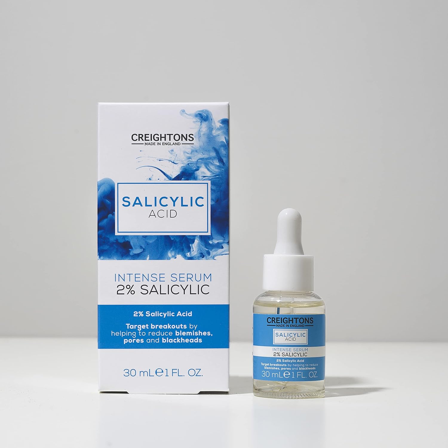Creightons Salicylic Acid Intensive Serum with 2% Salicylic Acid (30ml) - Fights breakouts by helping reduce impurities, pores and blackheads for a purer, more radiant complexion.