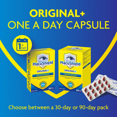 MacuShield Original Plus Capsules - 90-Day Pack, Eye Health Supplement* with Lutein Zeaxanthin and Meso-Zeaxanthin + Vitamin B2 (Riboflavin) which Helps Maintain Normal Vision