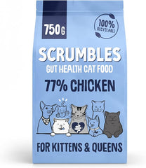 Scrumbles All Natural Dry Cat Food with 75% Chicken, High Protein Food For Adults And Seniors, 2.5Kg,package may vary