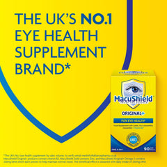 MacuShield Original Plus Capsules - 90-Day Pack, Eye Health Supplement* with Lutein Zeaxanthin and Meso-Zeaxanthin + Vitamin B2 (Riboflavin) which Helps Maintain Normal Vision