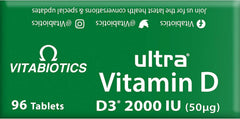Vitamin D Tablets 2000IU, Vitabiotics Ultra-96 Count 1-Pack