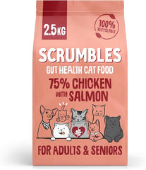 Scrumbles All Natural Dry Cat Food with 75% Chicken, High Protein Food For Adults And Seniors, 2.5Kg,package may vary