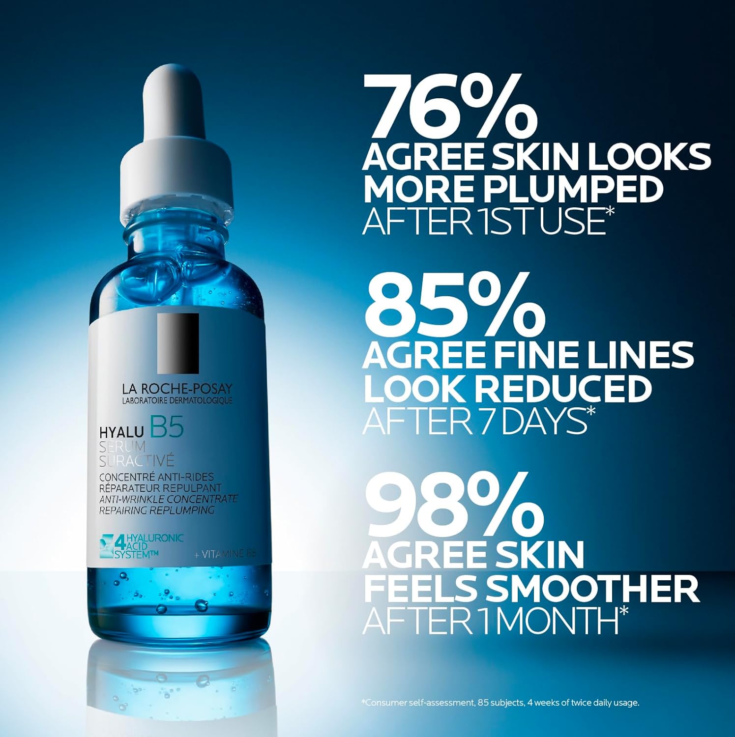 La Roche-Posay Hyalu B5 Hydrating Face Serum with Hyaluronic Acid for Dry and Dehydrated Skin, Re-Plump and Repair Skin, Lightweight Gel-Like Texture, 30ml