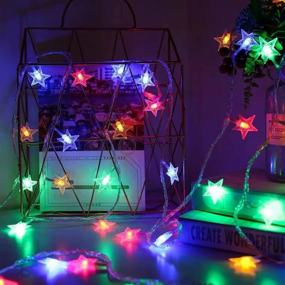 String Lights Star Fairy Lights with 6M 40 LED Decorative Lighting for Anywhere (Multicolor)