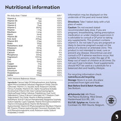 Nutravita Multivitamin Tablets for Women & Men - 365 Vegan Tablets - 1 Year Supply of Multivitamins - Immune System Support - Multi Vitamins - 26 Essential Active Vitamins & Minerals - Made in the UK