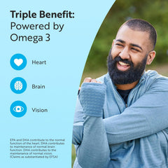 Nutravita Omega 3 Capsules High Strength 2000mg with 660mg EPA & 440mg DHA - 240 Softgel Omega 3 Fish Oil Capsules for 4 Months of Supply - Heart, Brain & Vision - Fish Oil Supplements