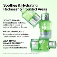 Anua Azelaic Acid 10 Hyaluronic Redness Soothing Serum, Facial Serum for Sensitive Skin, Hyaluronic Acid, Niacinamide, Spot Care, Natural Colour, Vegan, Korean Skincare (30 ml / 1.01 fl oz.)