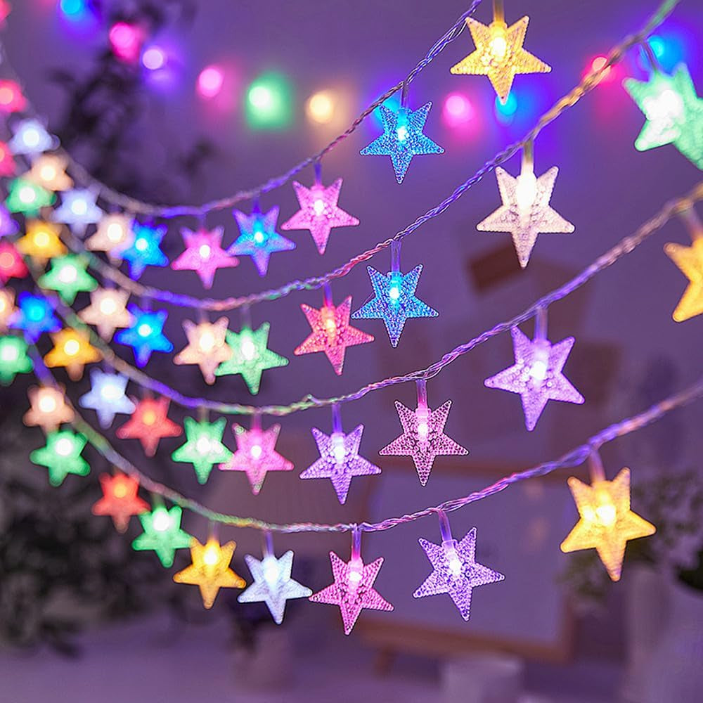 String Lights Star Fairy Lights with 6M 40 LED Decorative Lighting for Anywhere (Multicolor)
