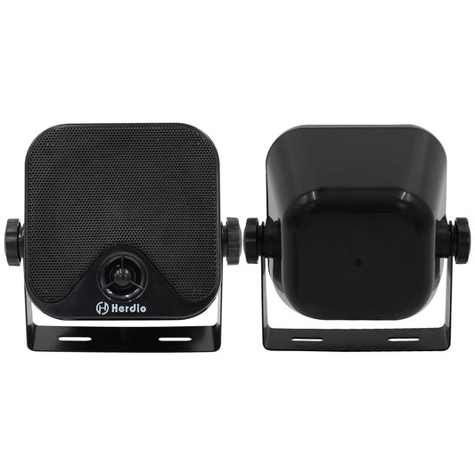 Herdio Waterproof Marine Speakers 100W 4 Inch Motorcycle Audio Speaker Heavy Duty Music Sound System for Outdoor ATV UTV