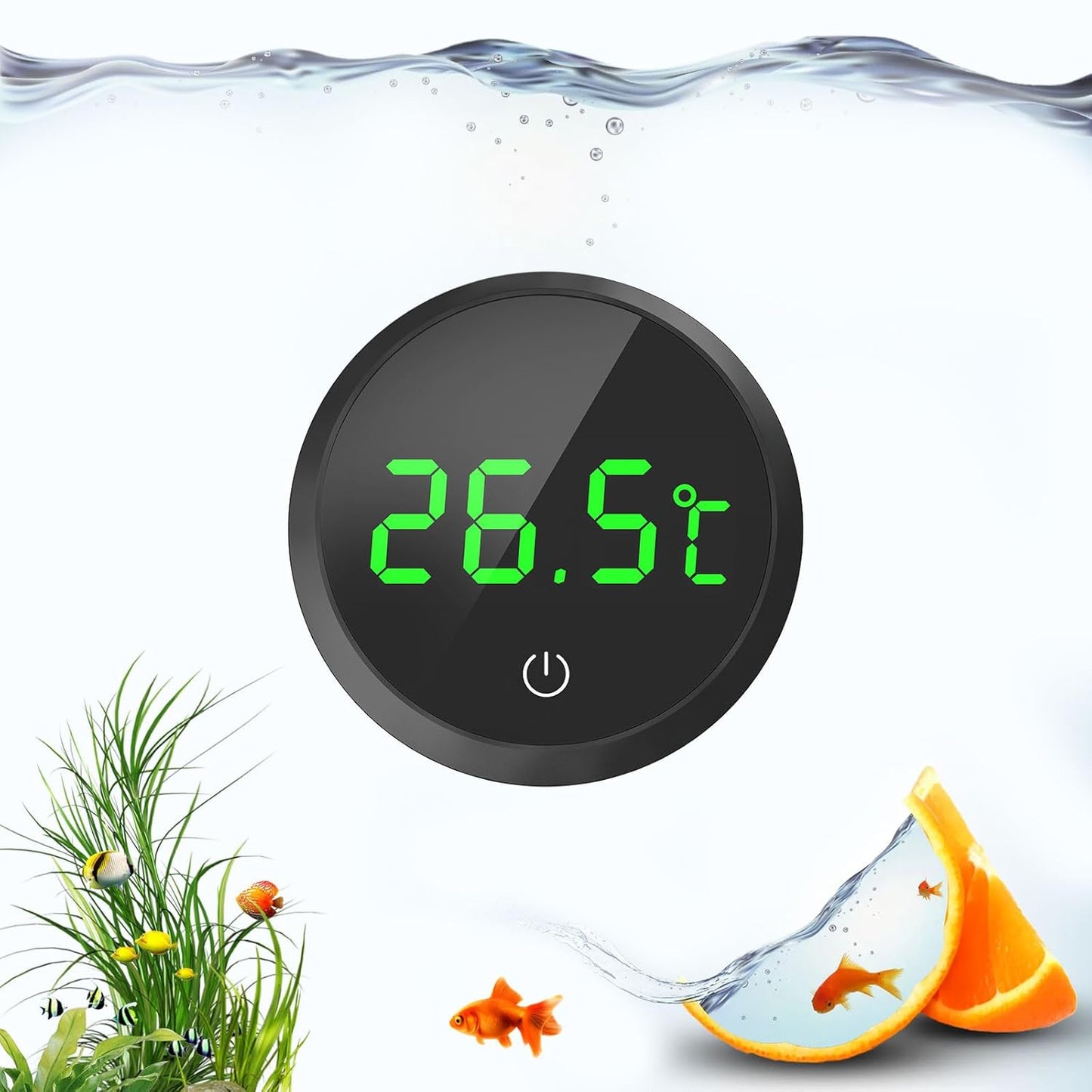 Fish Tank Thermometer Aquarium Thermometer Digital Wireless Touch Stick LED Display ±1°C for Monitoring the Fish Tank Aquarium Temperature Accessories