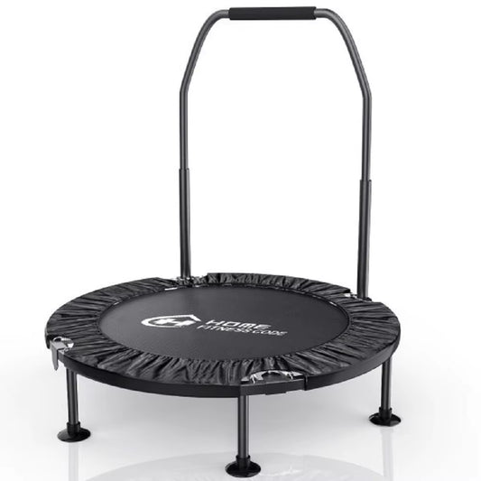 Folding Trampolines Fitness Indoor Exercise Workout Rebounder Sport Trampoline Handle Trampoline for Adults Jumping Training