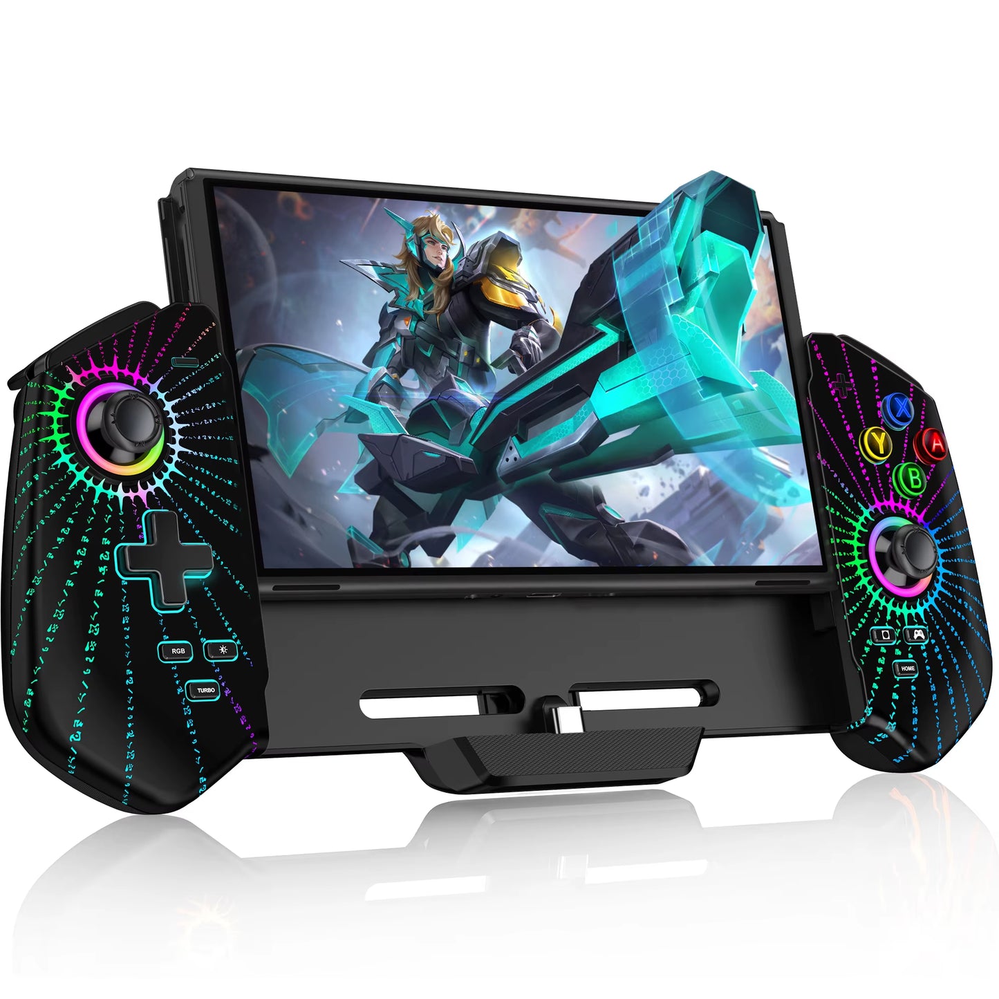 JC302 Switch Controller Wireless Switch Pro Controller Handheld with Hall Effect Sticks Large Handle Controller for Switch/Oled