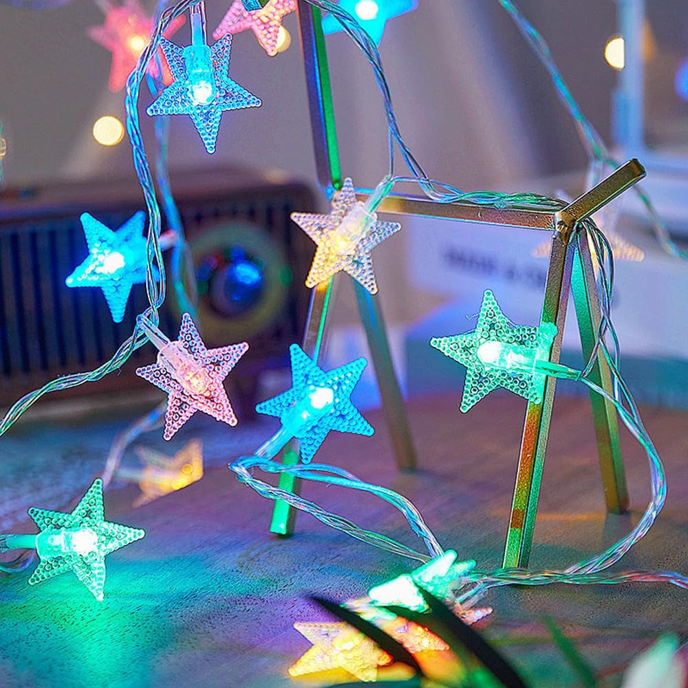 String Lights Star Fairy Lights with 6M 40 LED Decorative Lighting for Anywhere (Multicolor)