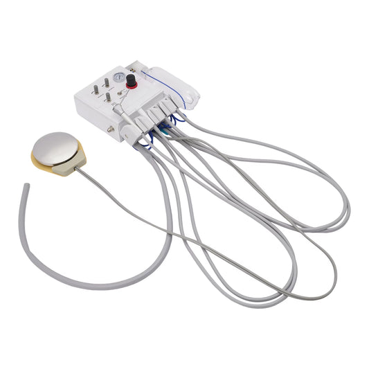 4-Hole Dental Air Turbine Weak Suction Design Hanging Dental Turbine Unit Professional Handpiece for Dentists & Students