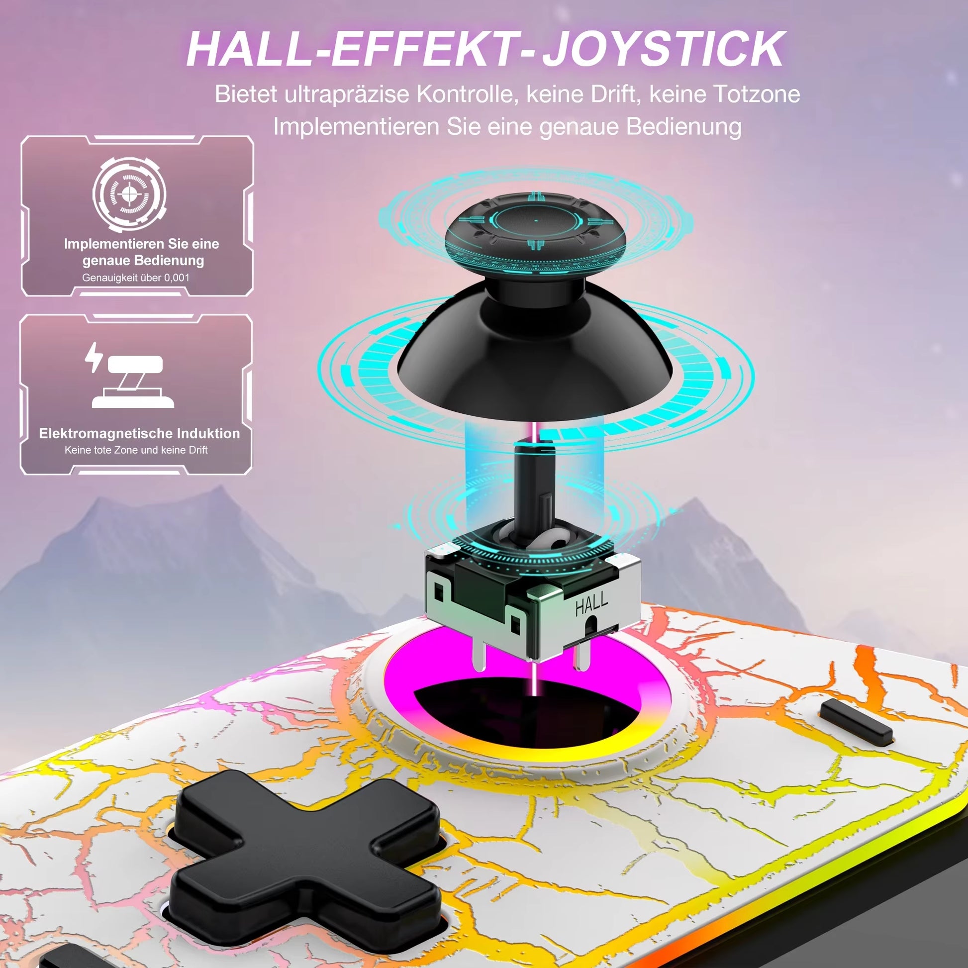 JC302 Switch Controller Wireless Switch Pro Controller Handheld with Hall Effect Sticks Large Handle Controller for Switch/Oled